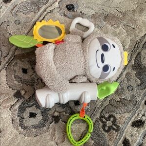 Fisher-Price Sloth Activity Toy with Mirror, Teether, & Vibration
